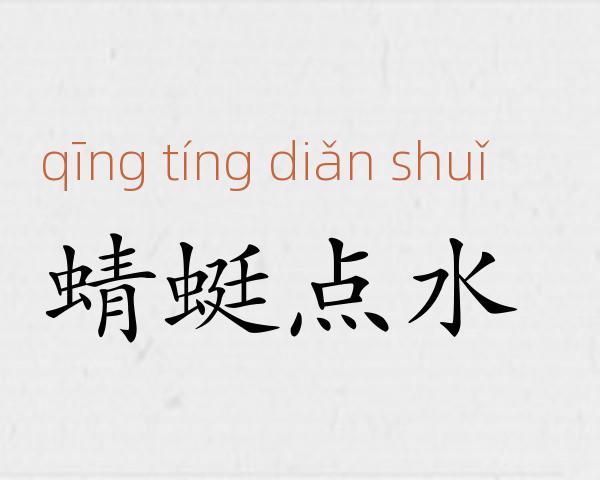 蜻蜓点水成语故事