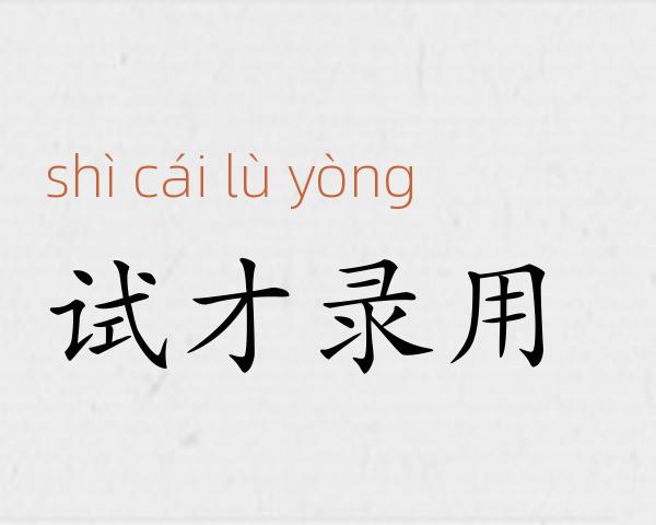 试才录用成语故事