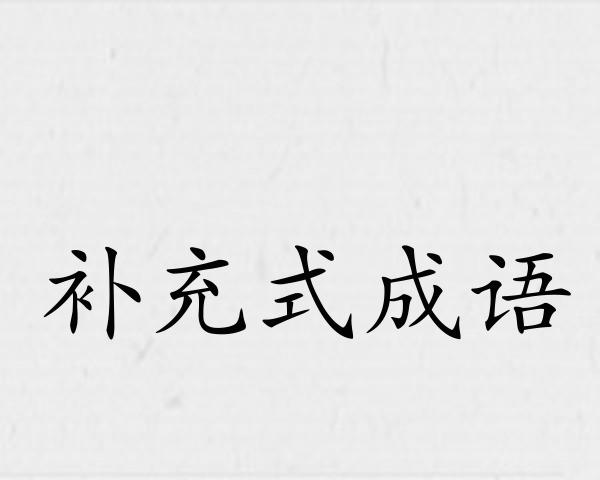 补充式成语
