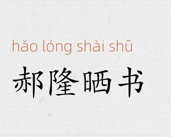 郝隆晒书成语故事