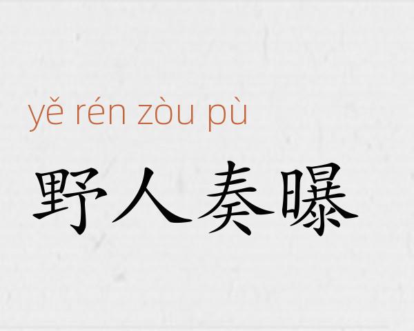 野人奏曝成语故事