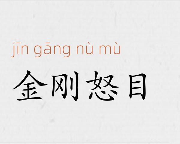 金刚怒目成语故事