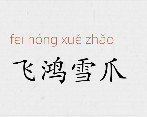 飞鸿雪爪成语故事