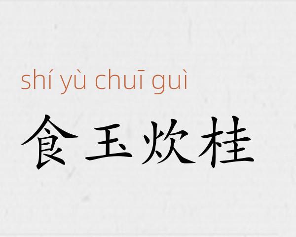 食玉炊桂成语故事