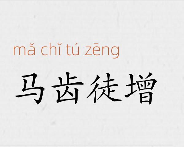 马齿徒增成语故事