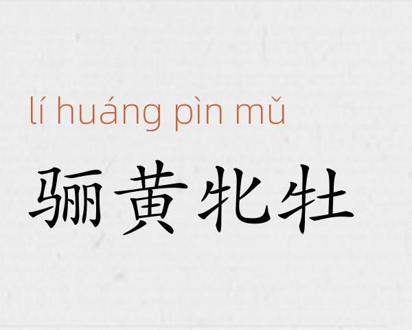 骊黄牝牡成语故事