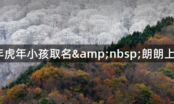 2022年虎年小孩取名 朗朗上口名字