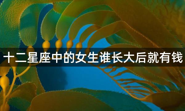十二星座中的女生谁长大后就有钱