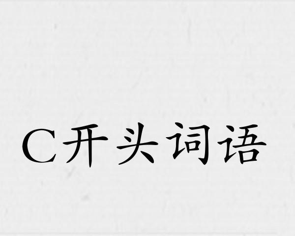 C开头词语