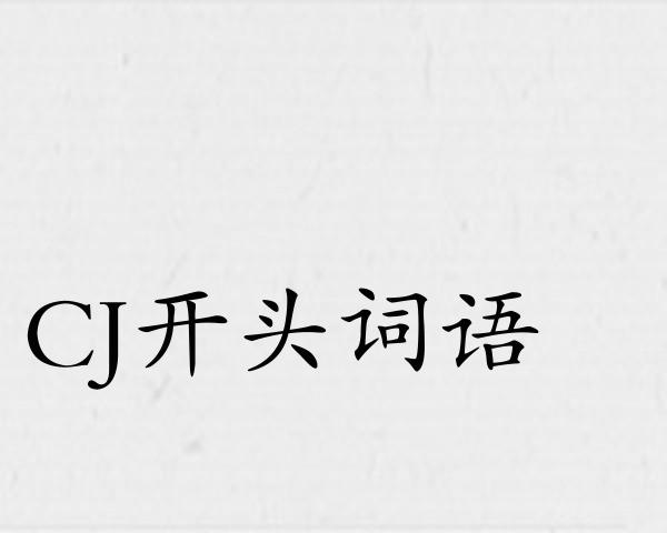 CJ开头词语