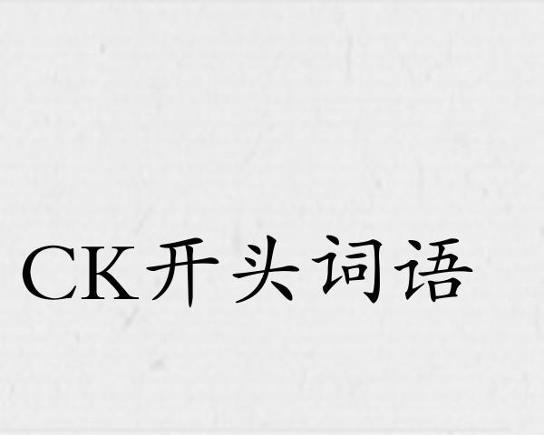 CK开头词语