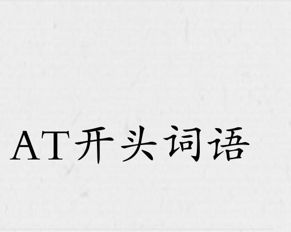 AT开头词语