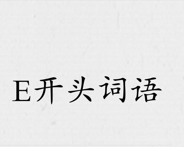 E开头词语