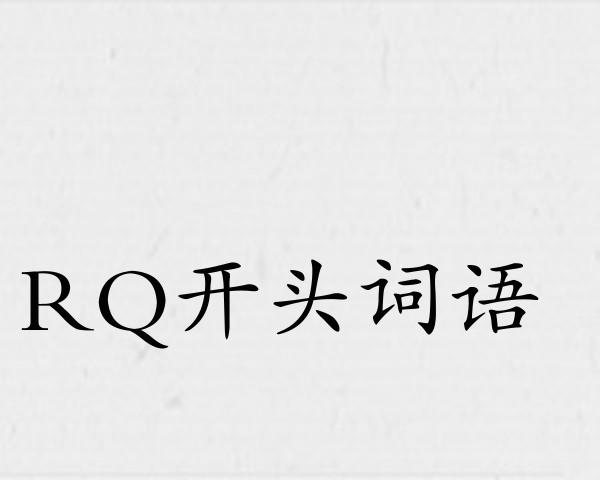 RQ开头词语